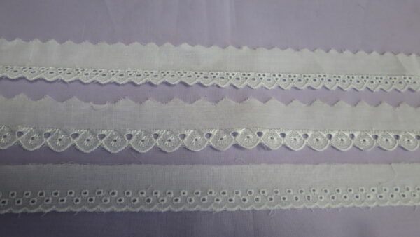 Broderiipits valge 20mm, 1m